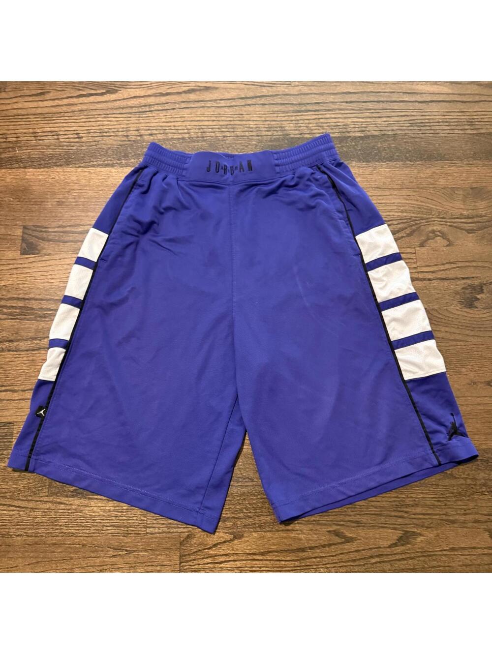 Nike Air Jordan Men's Blue Cat Scratch Basketball Shorts Size Large